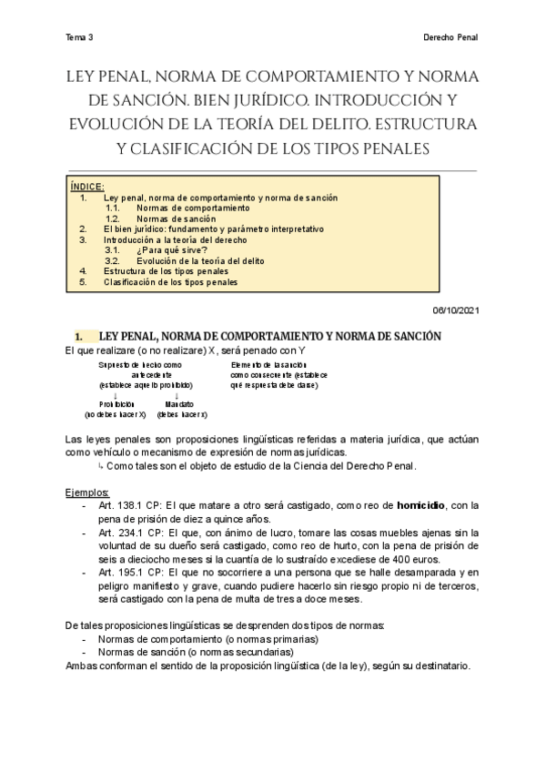 Miniatura del documento Tema-3-Ley-penal-norma-de-comportamiento-y-norma-de-sancion-Bien-juridico-Introduccion-y-volucion-de-la-teoria-del-delito-Estructura-y-clasificacion-de-los-tipos-penales.pdf