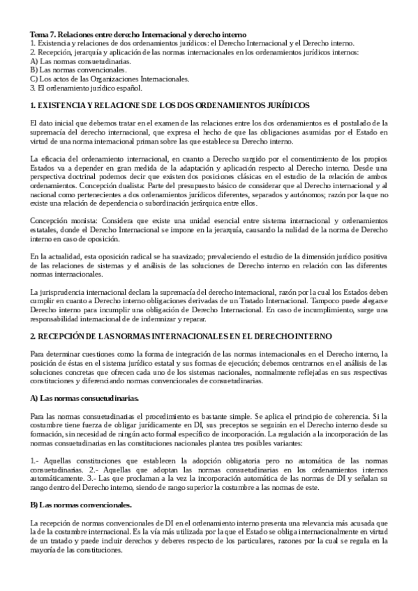 Miniatura del documento Tema 7 Relaciones entre derecho Internacional y derecho interno.pdf