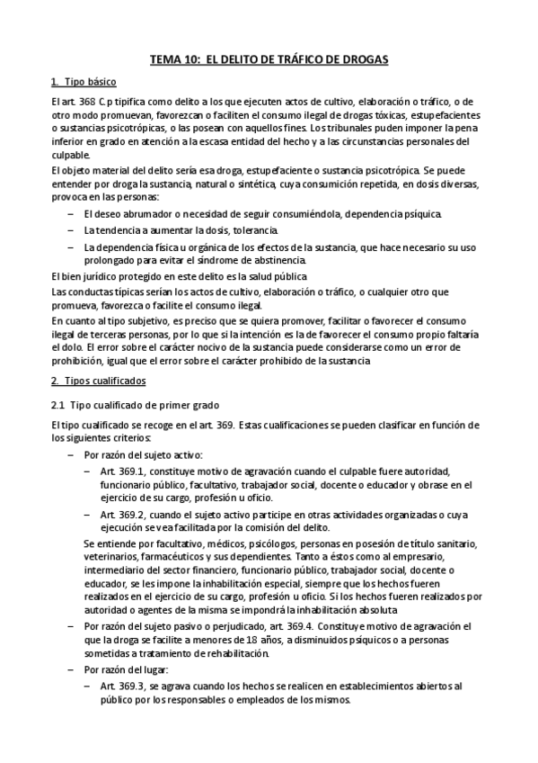 Miniatura del documento Tema 10. EL DELITO DE TRÁFICO DE DROGAS.pdf