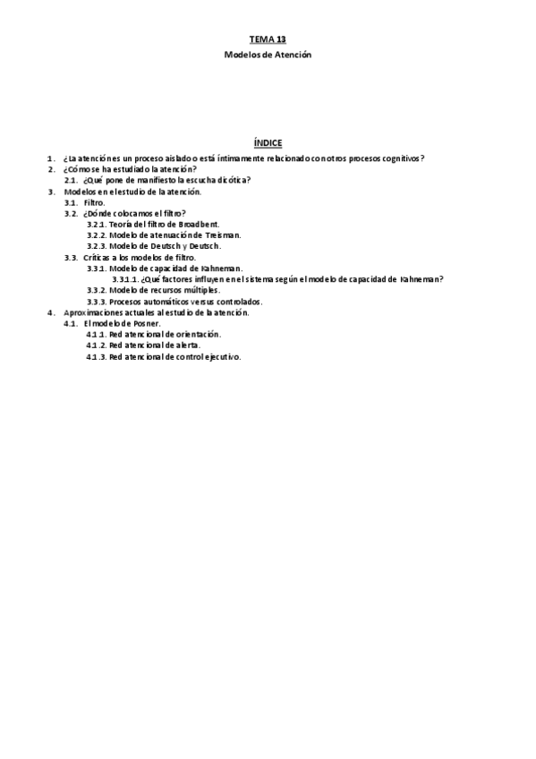 Miniatura del documento Tema 13. Modelos de Atención