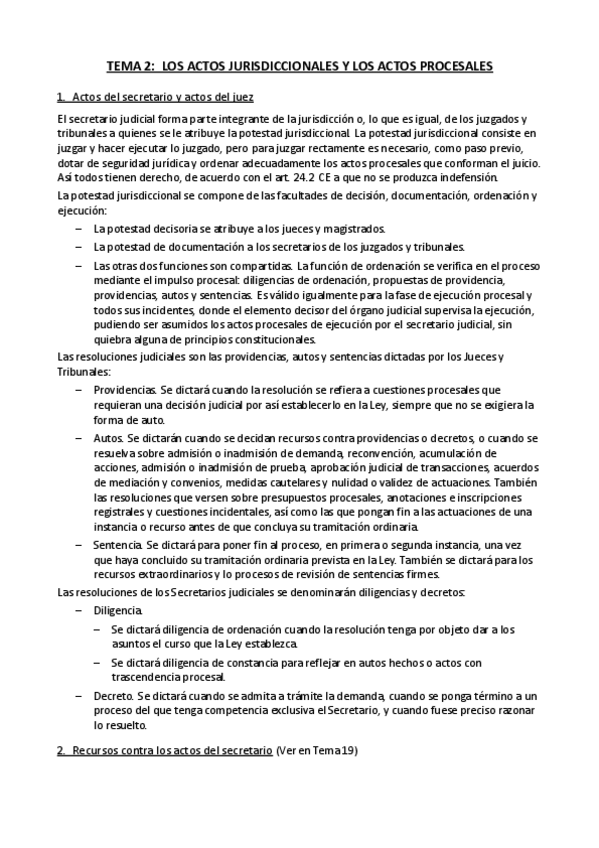 Miniatura del documento Tema 2. LOS ACTOS JURISDICCIONALES Y LOS ACTOS PROCESALES.pdf