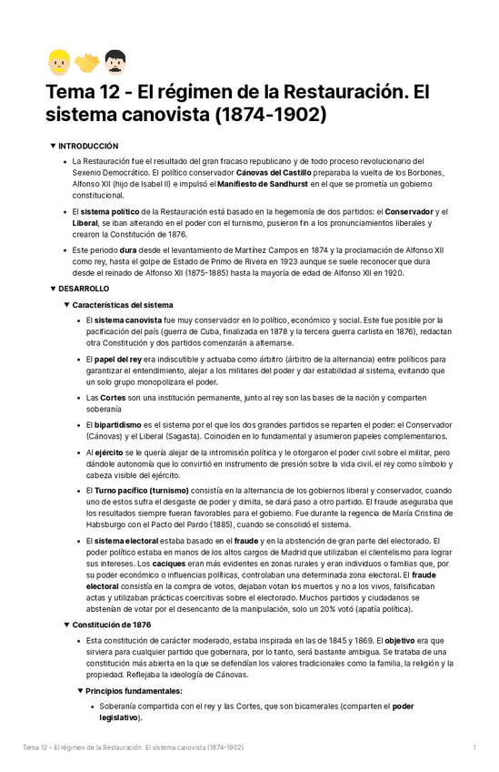 Miniatura del documento Tema12-El-regimen-de-la-Resta20y-el-sistema-canovista1874-1902.pdf