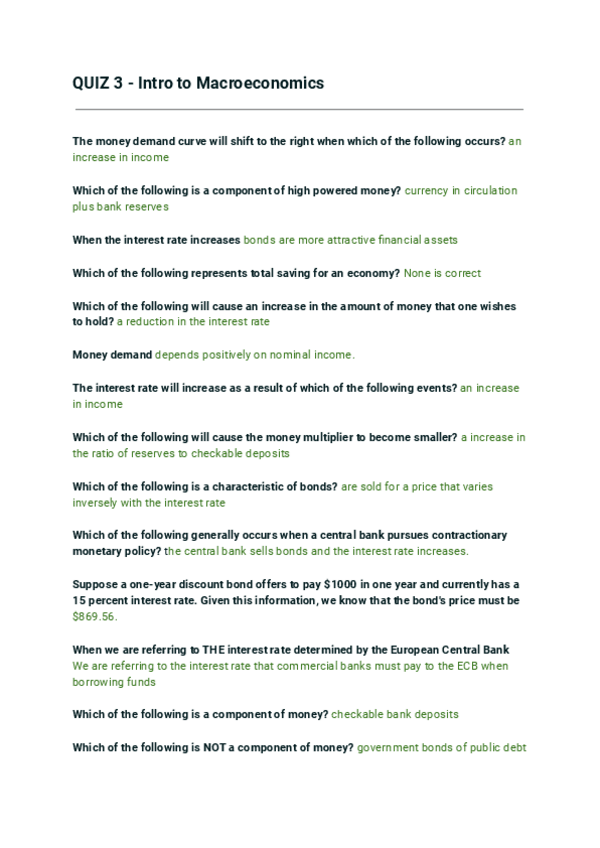 Miniatura del documento Quiz 3 - Intro to Macro