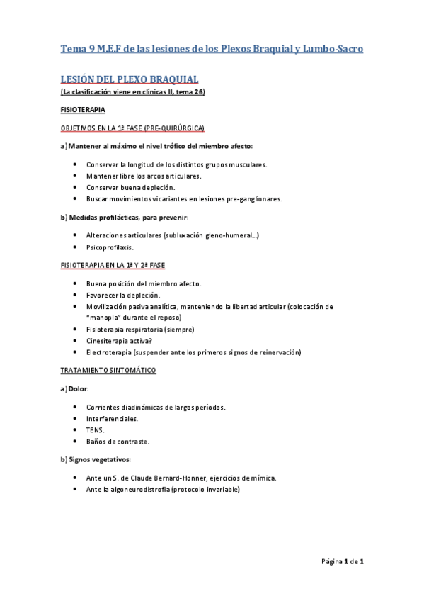 Miniatura del documento Tema 9. MEF en lesiones del plexo braquial y lumbosacro.pdf