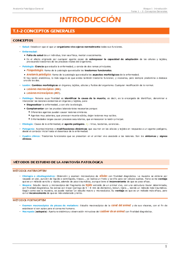 Miniatura del documento Anatomía patológica general- Bloques 1 y 2 Introducción y daño celular.pdf