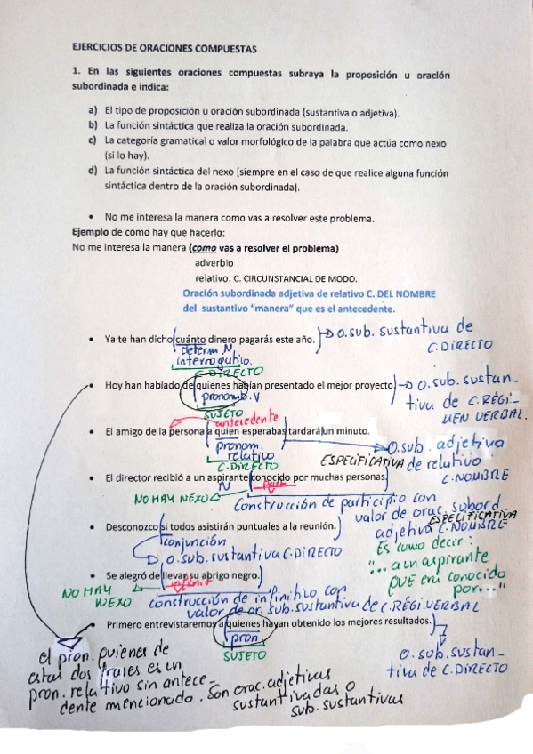 Miniatura del documento Corrección ej. Oraciones Compuestas 2