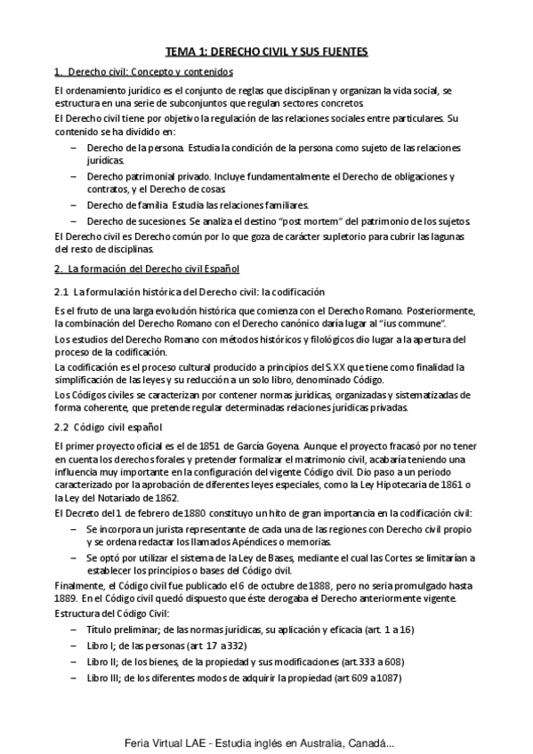 Miniatura del documento Tema 1 Derecho civil y sus fuentes.pdf