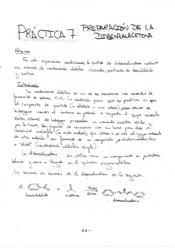 Miniatura del documento PRÁCTICA 7. PREPARACIÓN DE DIBENZALACETONA.pdf