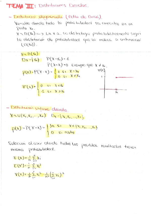 Miniatura del documento Estadística Apuntes + Ejercicios resueltos Distribuciones discretas.pdf
