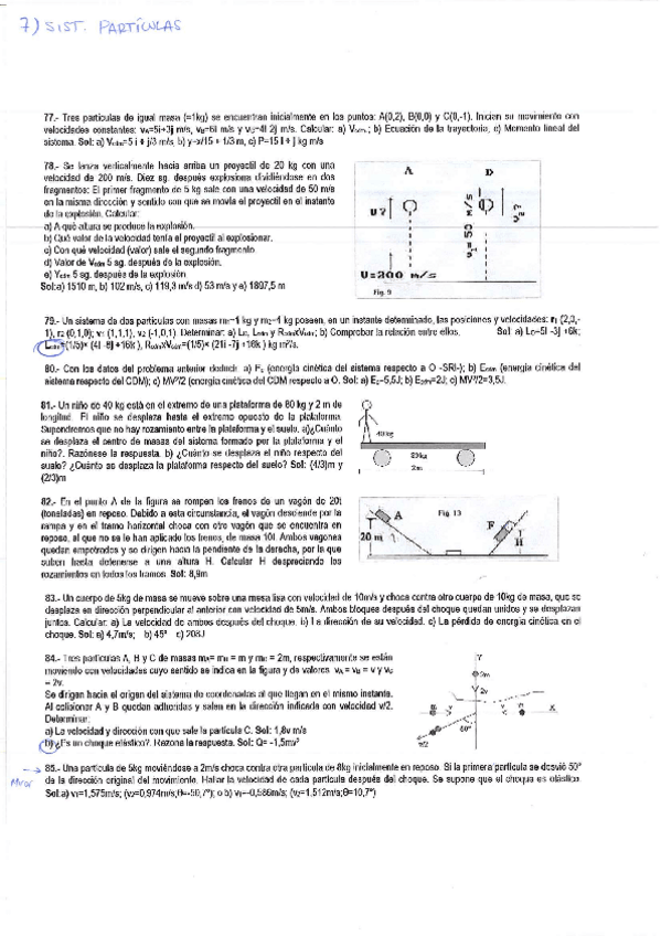 Miniatura del documento Fisica I Relación 7-8 y 9 Sistemas de Partículas Resueltos.pdf