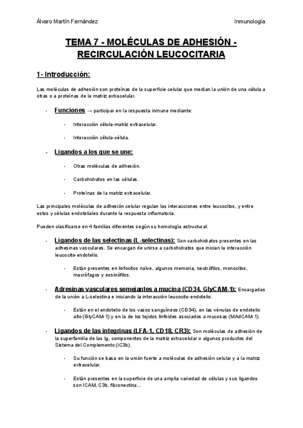 Miniatura del documento TEMA-7-MOLECULAS-DE-ADHESION-RECIRCULACION-LEUCOCITARIA.pdf