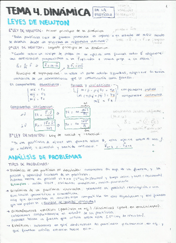 Miniatura del documento Tema 4 DINÁMICA DE LA PARTÍCULA.pdf