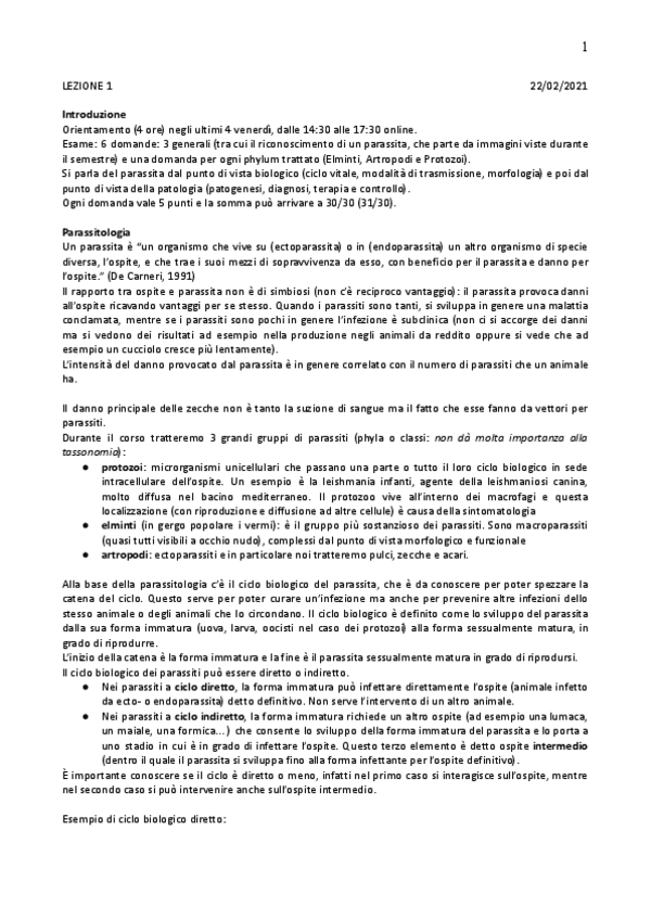 Miniatura del documento PARASSITOLOGIA-sbobina.pdf