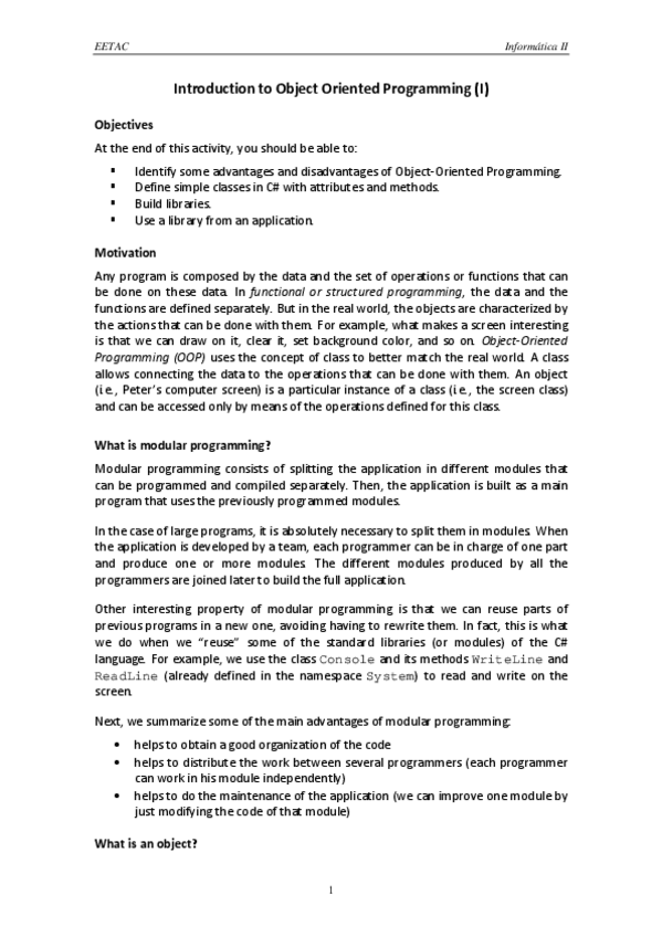 Miniatura del documento objectorientedprogrammingpartI.pdf