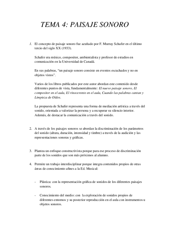 Miniatura del documento Apuntes sobre Paisaje sonoro. Prof. Claudio..docx