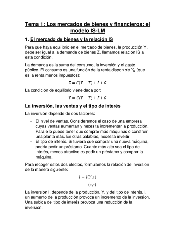 Miniatura del documento Tema-1-Los-mercados-de-bienes-y-financieros-El-modelo-IS-LM.pdf