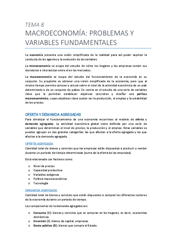 Miniatura del documento Tema 8. Macroeconomia. Variables y problemas fundamentales.pdf