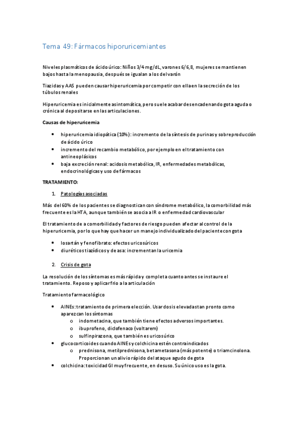 Miniatura del documento Tema 49 fármacos hipouricemiantes .pdf
