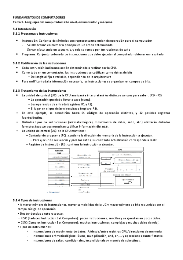 Miniatura del documento Computadorestema5lenguajedelcomputador.pdf