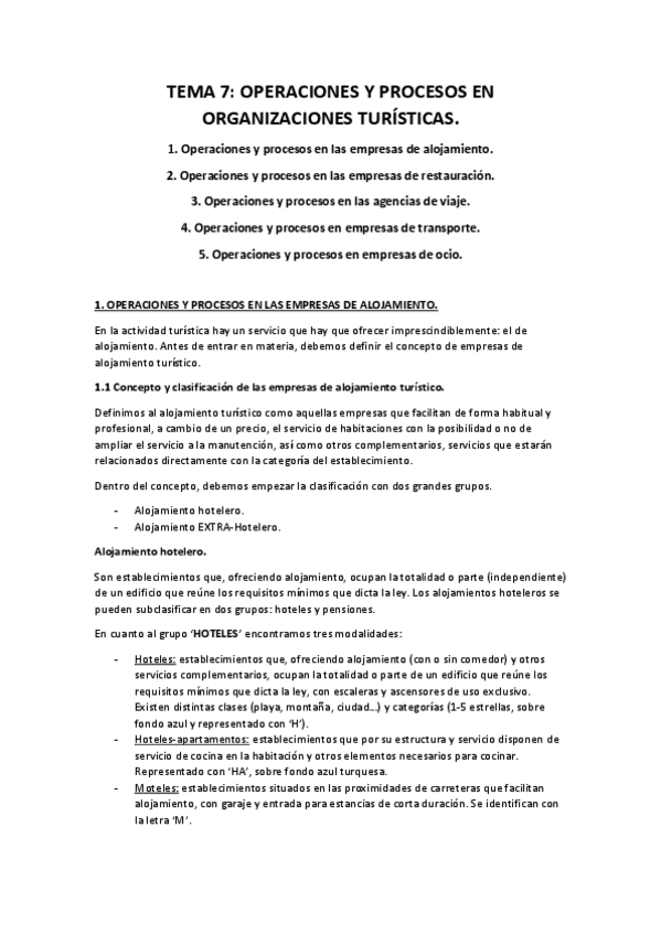 Miniatura del documento TEMA 7 - Operaciones y procesos en organizaciones turísticas..pdf