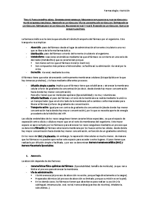 Miniatura del documento Tema 4. Farmacocinética básica..pdf