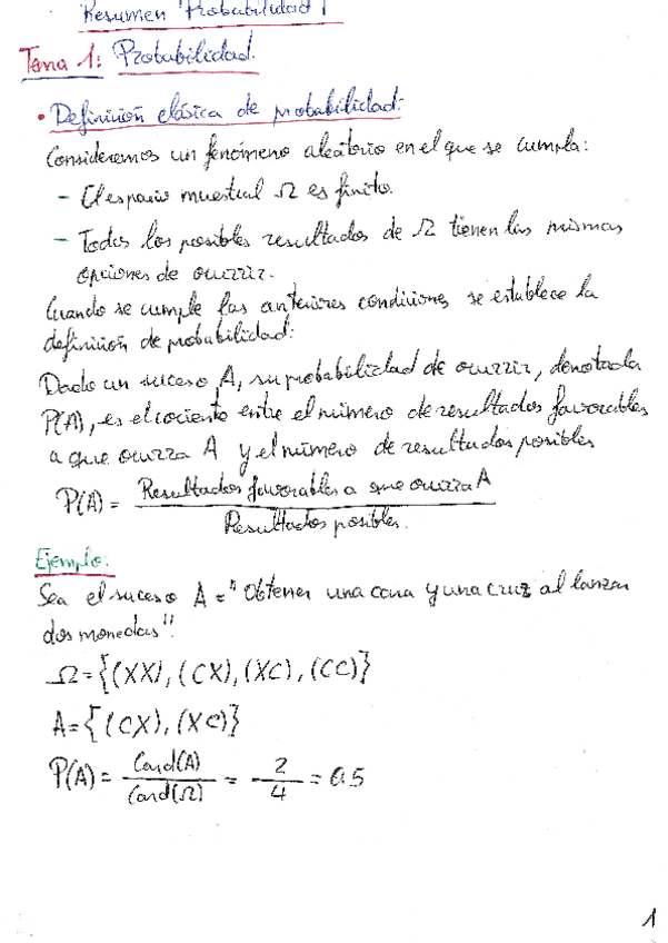 Miniatura del documento Apuntes Tema 1: Probabilidad.pdf