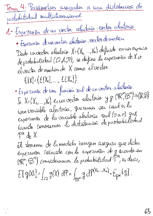Miniatura del documento Apuntes Tema 4: Parámetros asociados a una distribución de probabilidad multidimensional.pdf