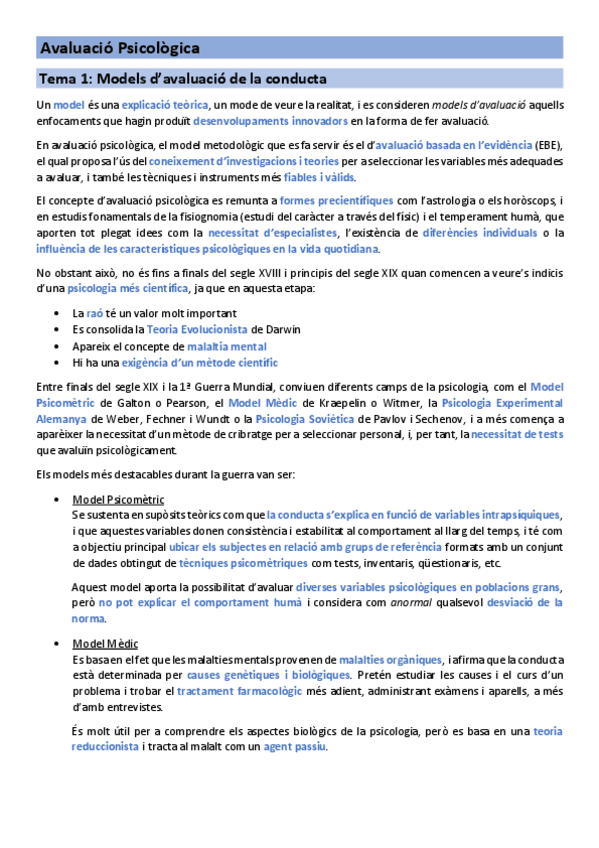 Miniatura del documento Tema 1 - Models d'avaluació de la conducta.pdf