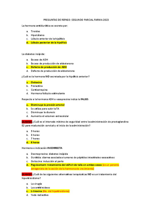 Miniatura del documento PREGUNTAS-DE-REPASO-ENDOCRINO2o-Parcial-Farma-2023.pdf