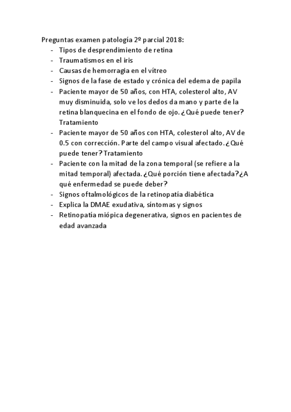 Miniatura del documento Preguntas examen patología 2º parcial 2018.pdf