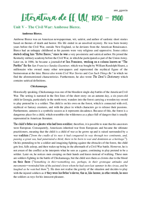 Miniatura del documento Unit-V-The-Civil-War.-Ambrose-Bierce.pdf