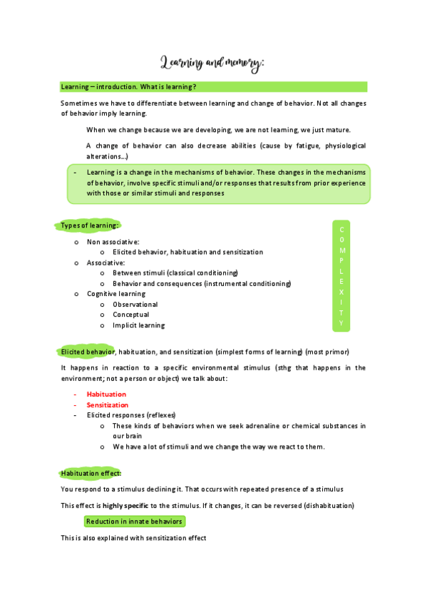 Miniatura del documento Cognitive: 3. Learning and memory.pdf