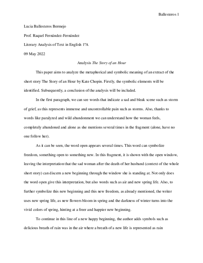 Miniatura del documento Analysis-The-Story-of-an-Hour-Lucia-Ballesteros-1oA.pdf