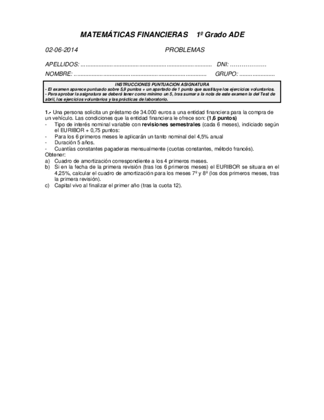 Miniatura del documento MATEMATICAS+FINANCIERAS+1o+Grado+ADE+2014 (1).pdf
