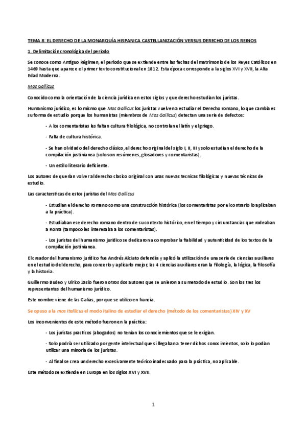 Miniatura del documento Tema-8-El-Derecho-de-la-monarquia-hispanica-castellanizacion-versus-derecho-de-los-reinos.pdf