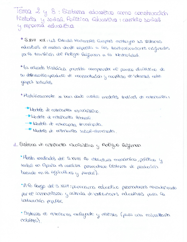 Miniatura del documento Tema 2 y 8 - Sistema educativo como contrucción historia y social. Política Educativa - cambio social y reforma educativa.pdf