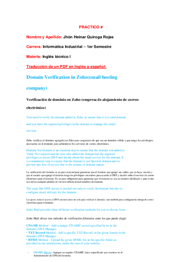 Miniatura del documento presentar-traduccion-a-espanol-Domain-Verification-in-Zohoemail-hosting.pdf