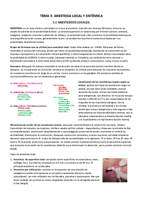 Miniatura del documento TEMA 5 Anestesia local y sistemica.pdf