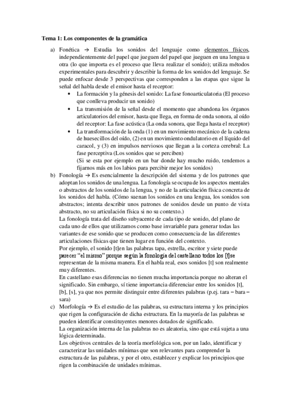 Miniatura del documento Tema 1 - Los componentes de la gramática.pdf