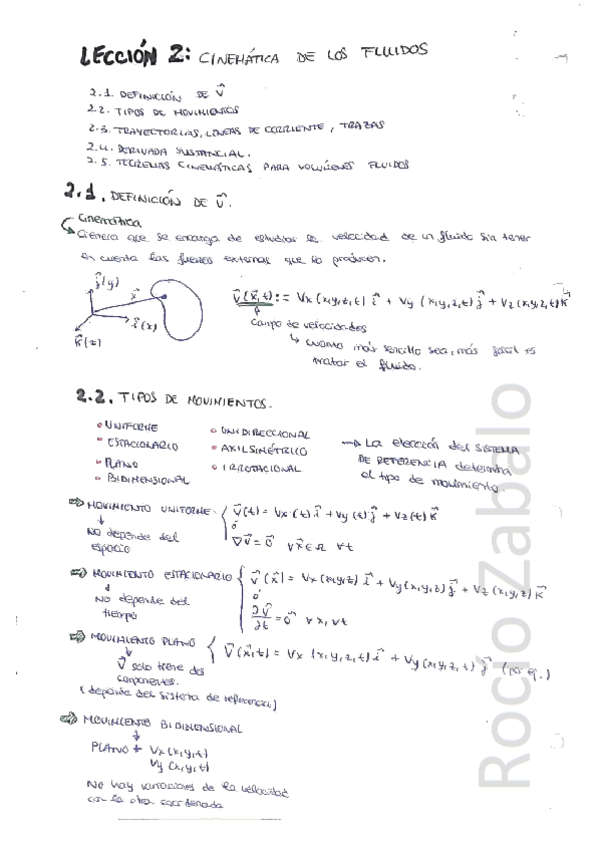 Miniatura del documento Apuntes de clase - Lección 2 Mecánica de Fluidos I - Cinemática de los Fluidos.pdf