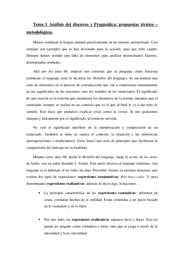 Miniatura del documento Tema 1 Análisis del discurso y Pragmática. Propuestas teórico - metodológicas.docx
