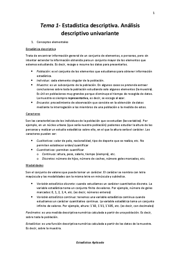 Miniatura del documento Tema 1- Estadística Descriptiva. Análisis descriptivo univariante.pdf