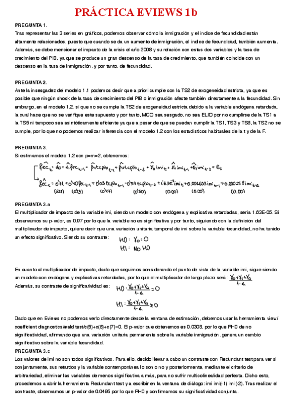 Miniatura del documento PRÁCTICAS EVIEWS 1b - ECONOMETRÍA II.pdf