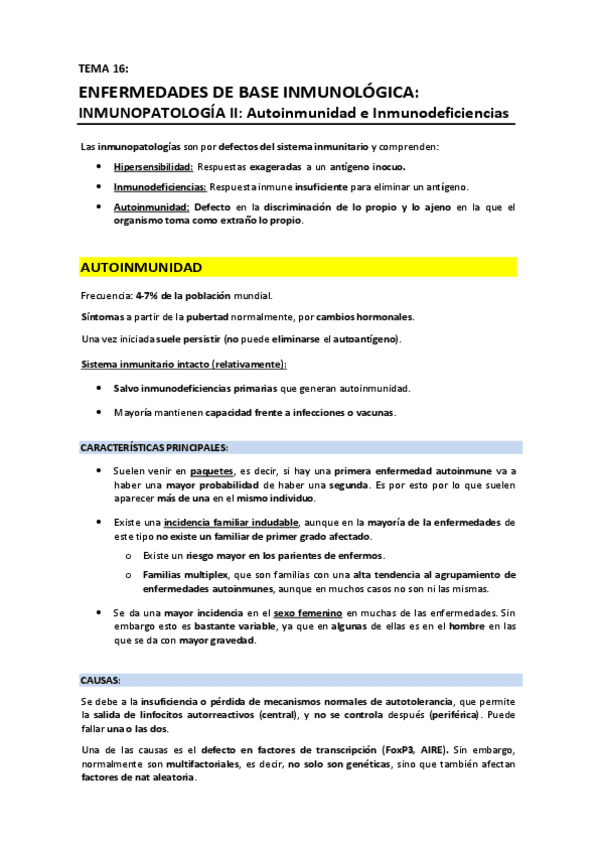 Miniatura del documento T16 - Enfermedades de base inmunológica. Inmunopatologia II.pdf