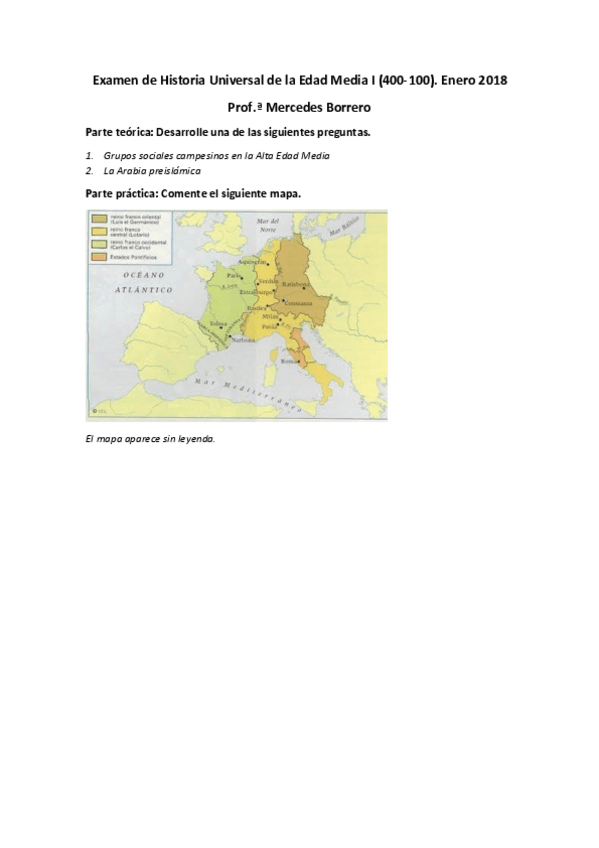 Miniatura del documento Examen Historia Universal de la Edad Media I (400-1000).pdf