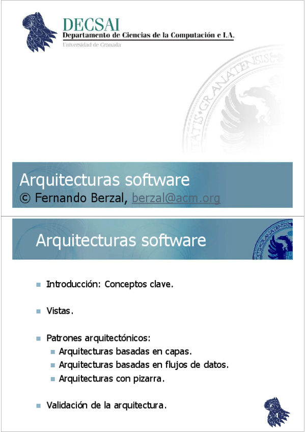 Miniatura del documento 13-Arquitecturas-software-Presentacion-autor-Fernando-Berzal.pdf