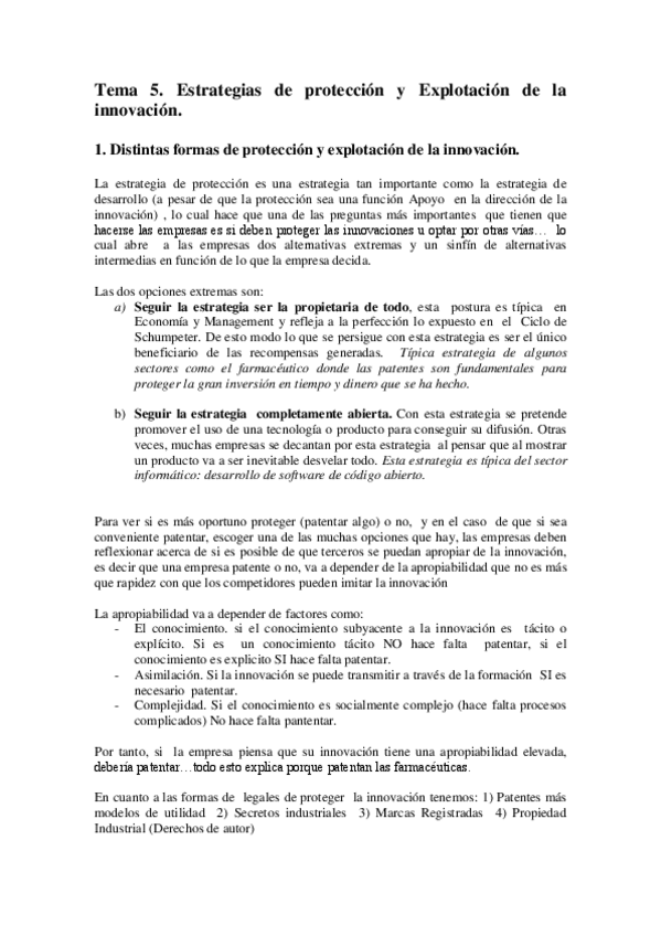 Miniatura del documento Tema 5. Estrategias de Protección y Explotación de la innovación..pdf