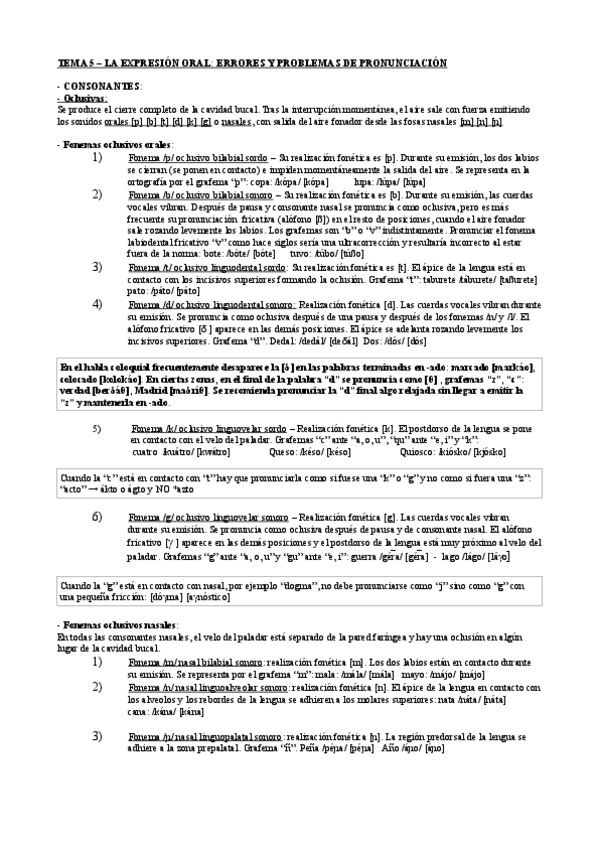 Miniatura del documento TEMA 5 - LA EXPRESIÓN ORAL ERRORES Y PROBLEMAS DE PRONUNCIACIÓN.pdf