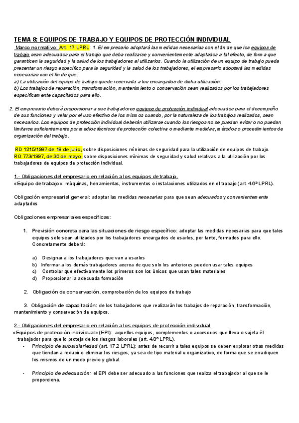Miniatura del documento TEMA 8_ EQUIPOS DE TRABAJO Y EQUIPOS DE PROTECCIÓN INDIVIDUAL(PRL).pdf