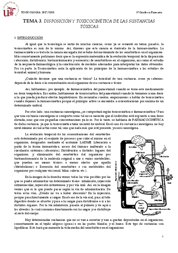 Miniatura del documento TEMA 3 DISPOSICIÓN Y TOXICOCINÉTICA DE LAS SUSTANCIAS TÓXICAS.pdf
